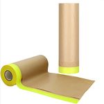 Masking Paper, Tape and Drape, Paint Masking Paper, 2 Pack Car Protection Covering Paper, Paint Tape, Assorted Masking Paper, for Car and Furniture, Floor.（Unfold 20 inch Wide and 100 feet Long）
