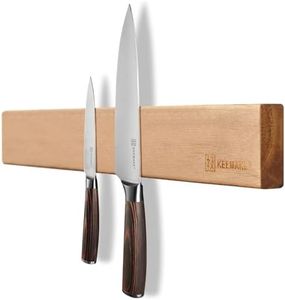 KEEMAKE Magnetic Knife Holder for Wall 16 inch Acacia Wood Knife Magnetic Strip, Powerful Neodymium Magnet Knife Hanger Knife Bar for Kitchen knives