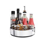 WUIVIUT Lazy Susan Rotating Stainless steels Storage Carousel Organizer Refrigerator Storage Cabinet Spice Rack for Cabinets Pantries and Kitchens（Silvery）