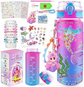 Sanilinwild Water Bottle Decorating Kit for Girls/Friendship Bracelet - Craft Your Own, Ages 4-10, Art & Crafts Gift for Birthday Christmas