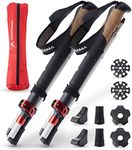 Atacama Lightweight Foldable Aluminium and Carbon Collapsible Hiking Sticks with Cork Handle - Poles Telescopic Trekking Folding Walking For Accessories Nordic