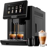 Zulay Magia Fully Automatic Espresso Machine With Grinder - 19 Customizable Coffee Options - Auto-Cleaning For Easy Maintenance - Milk-Foam System For Latte, Cappuccino, Macchiato