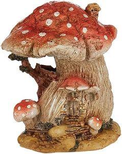 Top Collection Miniature Fairy Garden and Terrarium Red Mushroom Fairy House