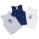 THOMAS & FRIENDS Tank Engine Boys Back to School 3 Pack Cotton Vests UK Seller - Blue Multi - 4/5 Years