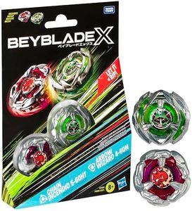 BEYBLADE X Chain Incendio 5-60HT and Arrow Wizard 4-60N Dual Pack Set with 2 Right-Spinning Tops; Battling Top Toys for 8 Year Old Boys and Girls