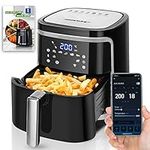 Aigostar Air Fryer 7L, Air Fryers Oven For Home Use 1900W with Rapid Air Circulation, APP Smart Control, 8 Presets, Cookbook, Black - Cube Smart