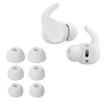 kwmobile 6x Replacement Ear Tips Compatible with Beats Fit Pro - Silicone Tips for Earphones - White