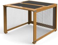 KYBOLT Rabbit Cage Extension, Indoor and Outdoor Rabbit Hutch Run Extension Bunny Cage Pet Playpen Small Animal Pen and Hutch Extra Run with Anti-UV Waterproof Roof 32x32x24in, Wood