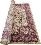 anas carpet Kashmiri Persian Design Traditional Silk Touch Extra Look Carpet for Living Room and Bedroom & Hall Size 5 x 7 Feet (Color-Multi)