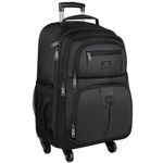 MATEIN Rolling Backpack with 4 Wheels, 17 inch Roller Travel Laptop Backpack for Women Men, Large Wheeled Backpacks Water Resistant Business Carry on Luggage, Airline Approved Suitcase Bag, Black