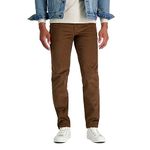 Haggar Men's 5-Pocket Stretch Corduroy Straight Fit Pant, Camel, 36x32