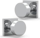 Mega Handles - SUANA Dummy I Door Knob for French Doors, Closet and Cabinets I Reversible Heavy Duty Design I Fits All Standard Door Sizes I Screws Included - Polished Chrome (2 Pack)