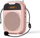 NORWII Mini Voice Amplifier Portable Rechargeable Bluetooth Speaker 4000mAh with Wired Microphone Headset PA System Personal Voice Amplifier for Teachers, Tour Guides, Meeting, Coaches (Rose Gold)