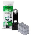 Brew Addicts Water Filter Starter Kit Replacement for Keurig 1.0, 6 Pods & 1 Filter Holder, Coffee Makers Water Filter Cartridges Kit Compatible with Classic Brewers, Black