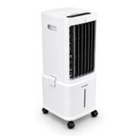 Schallen Portable Air Cooler with Humidifier & Air Purifier for Home & Office, 10L Water Tank, 3 Speed & Mode Settings, Remote Control, 80W, White/Grey, Includes 2 Ice Packs