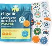 Cliganic Mosquito Repellent Stickers - Camping Patches for Kids & Adults, Natural DEET-Free, Essential Oil Infused