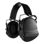 Sordin X2 Ear defenders 301004-10G – hearing protection for hunting and shooting sports with leather strap – active and electronic – black