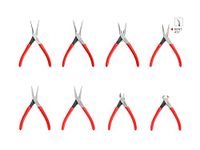 TEKTON Mini Pliers Set, 8-Piece (Needle Nose, Long Nose, Flat Nose, Cutting) | PMN99908