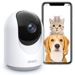 GNCC Pet Camera, Dog Camera, Pet Cameras with APP, Cat Camera 1080P, 360° Pan(APP Control), Motion/Sound Detection, 2-Way Audio, Real-Time Alerts, SD&Cloud Storage, Works with Alexa, P1