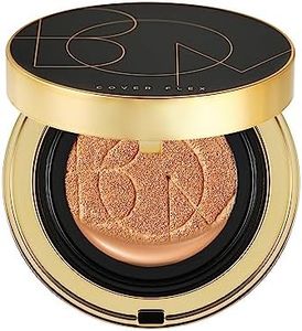 BOM Cover Flex Foundation Cushion(23N Beige), Slim fit Glowing Finish, Flawless Makeup Base with long-lasting and SPF50+