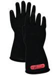 Magid Safety M011B9 Electrical Gloves | ASTM D120-09 Compliant Class 0 Rubber Electrical Insulating Gloves with Straight Cuff, Work, 11" Length, Size 9, Black (1 Pair)