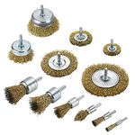 Wire Brush Wheel Cup Brush Set 12Pcs, Wire Brush for Drill, Brass Coated Wire Cup Brush Set with 1/4-Inch Shank for Polishing,Removing Rust / Paint,Cleaning