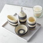 Sweet Home Collection Bathroom Accessories Unique Collections Modern Classic Contemporary Decorative Beautiful Designs Bath Shower Tub Décor, 4 Piece Set, Twist 4 Count