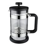 Café Olé LM-06C Moderno 600 ml Cafetière French Press Coffee Maker, 5-Cup, Black / Silver