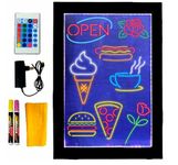 7Colours L E D Illuminate Rewritable Message, Advertise, Notice Display Writing Board 45.5 X 61Cm(18X24Inch) Used For All Business Places (Indoor Use) - Acrylic