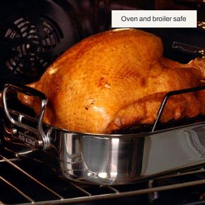 All-Clad 16-Inch Stainless Steel Roaster – Large Oven Roasting Pan