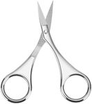 Professional Stainless Steel Trimming Scissors Small Grooming Scissors for Eyebrow, Nose Hair, Mustache, Beard, Eyelashes, Ear Hair Cutting Scissors