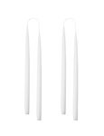 Kunstindustrien® Tapered Candles, Made in Denmark, 42 Colours Available, Dripless & Smokeless Dinner Candles, Solid Candles Long Burning 15 Hours, Unscented Candle Gift Set, 4pcs. 2.2 x 35cm (White)