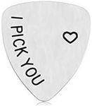 for Him Men - Unique Birthday Musician Guitar Player Husband Boyfriend Fiancé Dad I Pick You Guitar Pick Music Jewelry Wedding Valentines Father's Day Christmas