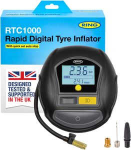 Ring Rapid Digital Tyre Inflator – Portable Car Air Compressor