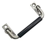 DAWONFA 304 Stainless Steel Folding Pulls Cabinet Handle 90 Degrees Folding Pull Handle with Rubber and Bright Polishing,4'' Hole Center