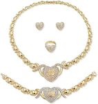 Giffor Hearts Jewelry Bracelets for Women's Necklace sets14K Gold Plated Rings Earrings Braclet Mother Gifts