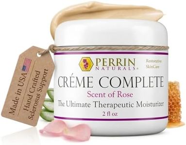 Perrin Naturals Crème Complete, Lichen Sclerosus treatment Cream for Dry Sensitive Skin, Restorative Anti Aging Face & Body Moisturizer with Barrier Support for Women, Scent of Rose, 2 oz