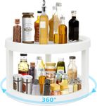 2 PCS 360° Rotating Kitchen Storage Rack Lazy Susan Spice Rack Kitchen Organizer Turntable Condiment Holder for Pantry Cabinet Fridge, Cosmetics, Spices Countertop Kitchen Storage & Organization