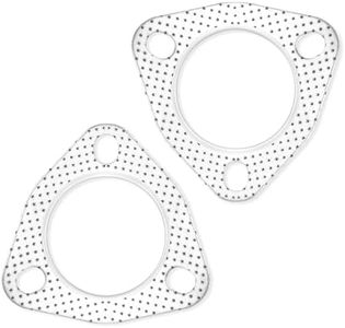 2PCS Exhaust Gasket,2.25" 3-Bolt Exhaust Flange Gasket,Multifunctional Manifold/Header/Muffler/Catalytic Converter Gasket,Graphite Exhaust Pipe Gasket for Car Exhaust Turbo (2.25 inch)