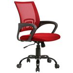 BestOffice Office Chair Ergonomic Desk Chair Mesh Computer Chair Lumbar Support Modern Executive Adjustable Stool Rolling Swivel Chair for Back Pain (Red)