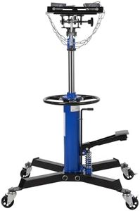 GarveeHome 2-Stage Hydraulic Telescoping Transmission Jack 1322 LBS (3/5 Ton) Capacity, 33.8"-72.8" Lifting Height, Heavy Duty with Foot Pedal and 360° Swivel Wheel, Blue