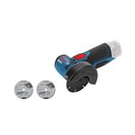 Bosch Professional 12V System GWS 12V-76 cordless angle grinder (three cutting discs, disc diameter: 76 mm, excluding batteries and charger, in carton)