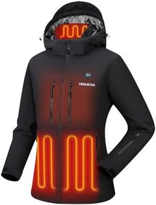 Venustas Women's Heated Utility Jacket with 12V Battery, MaxHeat 140°F, Softshell Heated Coat for Hiking, Skiing, Outdoor Work