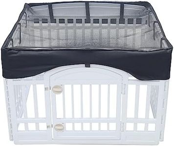 Dog Playpen Mesh Top Cover,[Playpen Not Included !!!] Fits 36" Inch Pet Playpen with 4 Panels，Dog Cage Covers Puppy Playpen Cover,Indoor/Outdoor Use,Easy to fold for Portability,