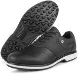 Zakey Golf Shoes Men Professional Spikeless Golf Shoes Comfortable Walking Footwears for Golfers (11.5,Black)