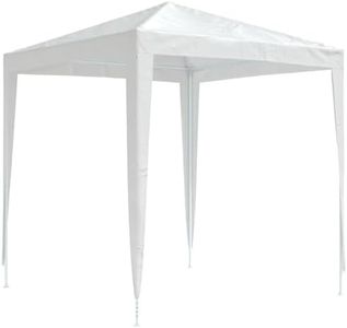 'vidaXL Outdoor Party Tent, White, 2x2x2.4m, UV and Water-Resistant Polyethylene Canopy, Heavy Duty Iron Frame, Assembly Required