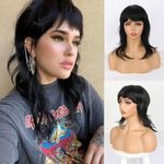 CINHOO 70s 80s Short Mullet Wig Pix