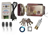JKPlus Stainless Steel Standard Size Electronic Lock with WiFi, Remote & Switch Power Supply (Black Remote)