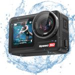 Speed 50 Underwater Camera Waterproof 33FT, 4K 60FPS Action Camera with EIS Stabilization, Waterproof Camera 5X Zoom, 2 x 1550 mAh Battery