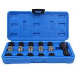 Spark Plug Repair Kit, M14x1.25 Screw Tap and Screw Thread Repair Tool Set, Carbon Steel Rethreading Kit for Automotive Engine Repair with Portable Case,Comprehensive Tool Set